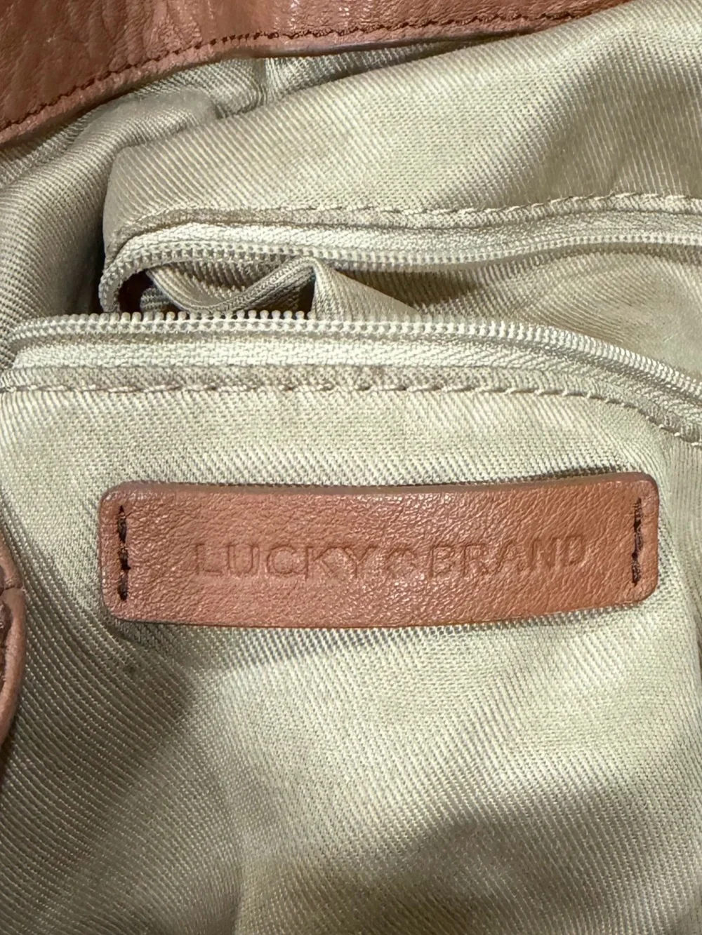 Luck Brand Tan Leather Backpack